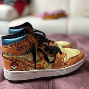 Colorful Kids High-Top Sneakers - Yellow and Orange